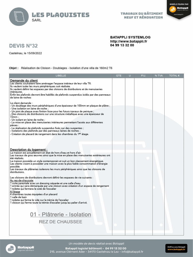 obtenez rapidement votre devis pour la pose de placo à vaucresson. comparez les tarifs des artisans qualifiés pour vos travaux de plâtrerie et bénéficiez d’un service rapide et fiable.